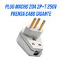 Imagem de Plug Macho 20A 2P+T Pino prensa cabo gigante bipolar 250V Ilumi