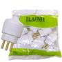Imagem de Plug Macho com 3 Pinos Tomada 20a com Prensa Cabo para Extensão Branco Kit 10 unidades