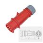 Imagem de Plug Macho Industrial 2p+t 16a Vermelho 250v