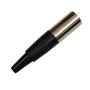 Imagem de Plug Mini XLR Macho 3 Pinos Profissional Preto HX1070