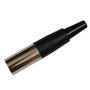 Imagem de Plug Mini XLR Macho 3 Pinos Profissional Preto HX1070