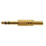 Imagem de Plug P-10 Stereo 6,35Mm Dourado Com Mola 603 - Kit C/10