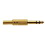 Imagem de Plug P-10 Stereo 6,35Mm Dourado Com Mola 603 - Kit C/10