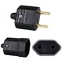 Imagem de Plug Plug Macho 2 Pinos + Tomada Femea 10a Preto Margirius