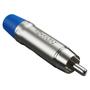 Imagem de Plug Rca Macho Nickel Plt Wc 1212 Ml Bl Ni Azul Wireconex 10 Unidades