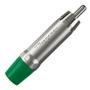 Imagem de Plug Rca Macho Nickel Plt Wc 1212 Ml Gr Ni Verde Wireconex 10 Unidades