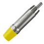 Imagem de Plug Rca Macho Nickel Plt Wc 1212 Ml Yl Ni Amarelo Wirecone