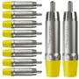 Imagem de Plug Rca Macho Nickel Plt Wc 1212 Ml Yl Ni Amarelo Wireconex 10 Unidades F108