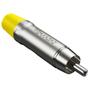 Imagem de Plug Rca Macho Nickel Plt Wc 1212 Ml Yl Ni Amarelo Wireconex 10 Unidades