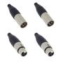 Imagem de Plug santo angelo xlr femea/macho 4 pares 1 xlr painel femea