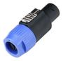 Imagem de Plug Speakon Macho Azul Linha 4 Polos Robusto Com Trava Mxt