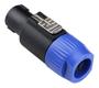 Imagem de Plug Speakon Macho Azul Linha 4 Polos Robusto Com Trava Mxt