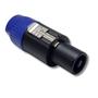 Imagem de Plug Speakon Macho Conector com Trava 4 Pinos Azul e Preto