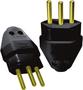 Imagem de Plugue Macho Preto 20a 2P+T Maciço Radial Kit com 10 peças