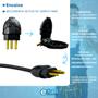 Imagem de Plugue Pino Macho Modelo 2p+t 20A Preto Nbr Com Inmetro