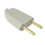 Imagem de plugue tomada 2P 2 pinos 10a 180º macho kit com 2