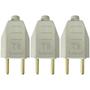 Imagem de Plugue Tomada 2P 2 Pinos 10A 180º Macho Manutenção Kit Com 3