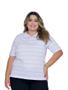 Imagem de Plus Size Camisa Gola Polo Branca