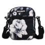 Imagem de Pochete Bolsa Necessaire Shoulder Bag Floral Preto Everbags