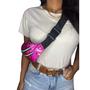 Imagem de Pochete Rosa Pink Bolsa Holográfica Metalizada Neon Feminina Festas Passeios