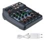 Imagem de Podcast Mesa Som 4 Caina Bluetooth USB Reverb Profissional