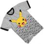 Imagem de Pokemon Boys Pikachu Game Shirt - Gotta Catch Em All - Ash Pikachu Charizard Pokeball Allover Camiseta Oficial (Heather Grey Black, Medium)