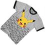 Imagem de Pokemon Boys Pikachu Game Shirt - Gotta Catch Em All - Ash Pikachu Charizard Pokeball Allover Camiseta Oficial (Heather Grey Black, Medium)