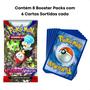 Imagem de Pokemon EV1 2 Blisters Quadruplo Packs com 4 Booster e 1 Carta Promocional em Cada Escarlate e Violeta Copag - 32566