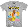 Imagem de Pokemon Mens Pikachu Game Shirt - Gotta Catch Em All - Ash Pikachu Charizard Pokeball Camiseta Oficial (Heather Grey, Large)