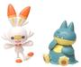 Imagem de Pokemon New Sword and Shield Battle Action Figure 2 Pack - Munchlax e Scorbunny 2" Figuras