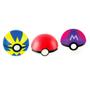 Imagem de Pokemon - Pokebola - Pack com 3 - Master Ball + Poke Ball + Quick Ball - Tomy