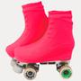 Imagem de Polaina Cobre Botas Capa Para Patins Patinashow Rosa Neon