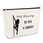 Imagem de Pole Dancer Gift Dance Makeup Bag Pole Dancing Lovers Gifts Pole Dance Coach Gift Cosmetic Bag Birthday Graduation Gift for Pole Dancer Pole Dancing Lovers Coach Gift Travel Toiletry Pouch