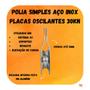 Imagem de Polia Simples Aço Inox 30Kn Para Corda até 13mm Rapel Elevação de Carga Alpinismo Trabalho em Altura Certificada
