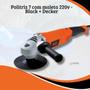 Imagem de Politriz angular 7" 1300 watts com velocidade variável e maleta - WP1500K - Black + Decker
