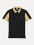 Imagem de Polo Lacoste Masculina Piquet Cotton Colorblock Preta