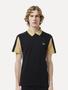 Imagem de Polo Lacoste Masculina Piquet Cotton Colorblock Preta