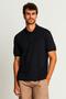 Imagem de Polo Masculina Piquet Gola Lisa Polo Wear Preto