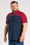 Imagem de Polo Masculina Plus Size Piquet Bordô