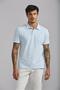 Imagem de Polo Piquet Slim Fit - Azul Céu / Branco