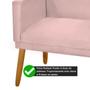 Imagem de Poltrona 2 Lugares para Sala de Estar Namoradeira Nina Suede Rosa