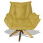 Imagem de Poltrona Albany Base Giratoria Decorativa - Amarelo