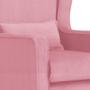 Imagem de Poltrona Amamentação Balanço Aurora Suede Rosa - LM DECOR