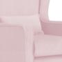 Imagem de Poltrona Aurora Para Amamentação Suede Rosa Bebê - Vallisa Decor
