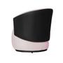 Imagem de Poltrona Beatriz Com Composê material sintético Preto Suede Rosa Bebê - Vallisa Decor