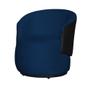 Imagem de Poltrona Beatriz Suede Azul Marinho Com Composê Corano Preto - Belliv Decor