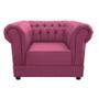 Imagem de Poltrona Cadeira Chesterfield Sintético Pink Recepção Sala de Estar Quarto Luxo - AM Decor