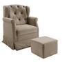 Imagem de Poltrona Cadeira de Amamentação Balanço Ternura Material Veludo Star Confort
