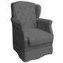 Imagem de Poltrona Cadeira Decorativa  Amamentação com Balanço Suede Cinza Isabela b2ymagazine