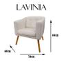 Imagem de Poltrona Cadeira Decorativa Capitonê Quarto Lavinia Suede Rosê - Dl Decor